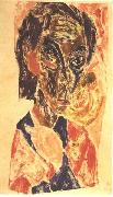 Ernst Ludwig Kirchner Head of a sick man - Selfportrait oil painting reproduction